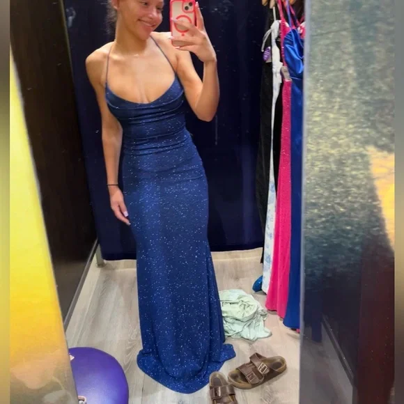 Windsor Dresses | Brand New Xs Navy Blue Sparkly Prom Dress | Color: Blue | Size: Xs | Pm-36376477's Closet